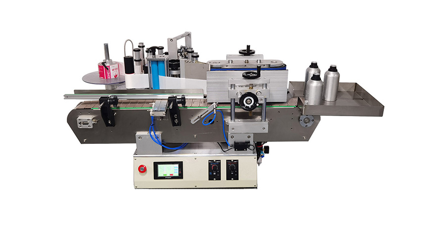 ST510-S-F丨Desktop Automatic Roller Round Bottle Labeling Machine With Collector