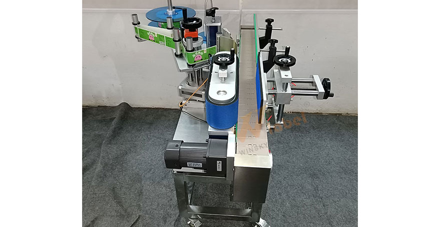 ST510 Right To Left Tabletop Automatic Roller Round Bottle Labeling Machine